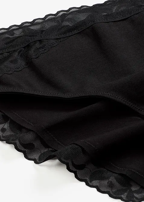 Lot de 5&nbsp;slips maxi avec dentelle, bonprix