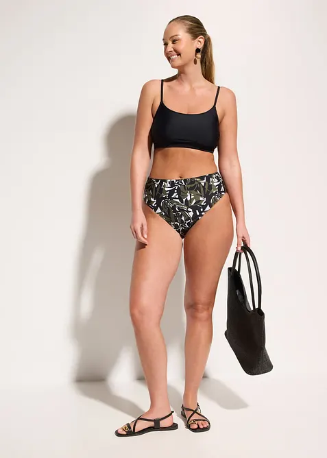 Lot de 2 bas de maillots taille haute sculptants, maintien l&eacute;ger, bonprix