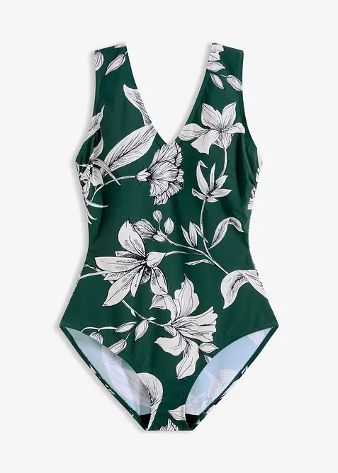 Maillot 1 pi&egrave;ce sculptant &agrave; larges bretelles, maintien l&eacute;ger, bonprix