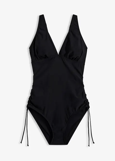 Maillot 1&nbsp;pi&egrave;ce sculptant avec la&ccedil;ages, maintien l&eacute;ger, bonprix