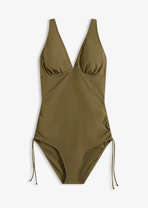 Maillot 1&nbsp;pi&egrave;ce sculptant avec la&ccedil;ages, maintien l&eacute;ger, bonprix