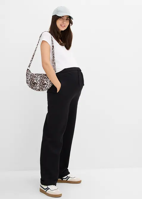 Pantalon sweat de grossesse, largeur r&eacute;glable, 100% coton, bonprix