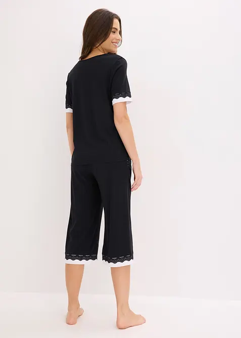 Pantalon de pyjama ample et doux, longueur 3/4, bonprix
