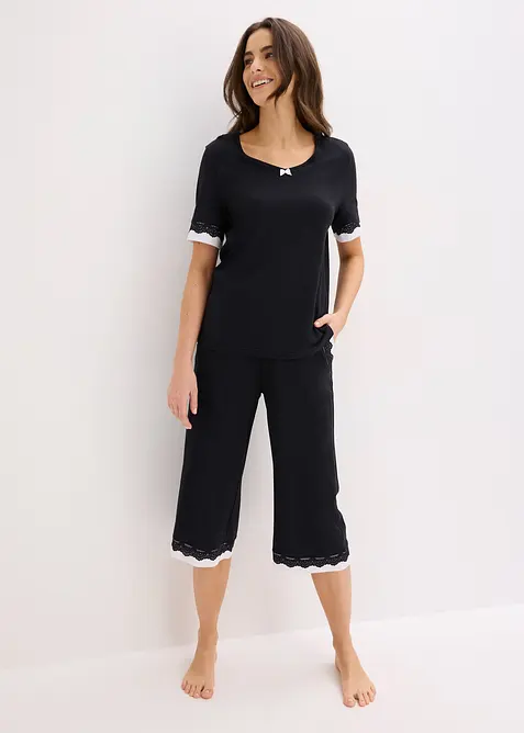 Pantalon de pyjama ample et doux, longueur 3/4, bonprix