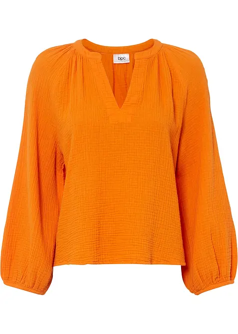 Blouse oversize en gaze de coton, bonprix