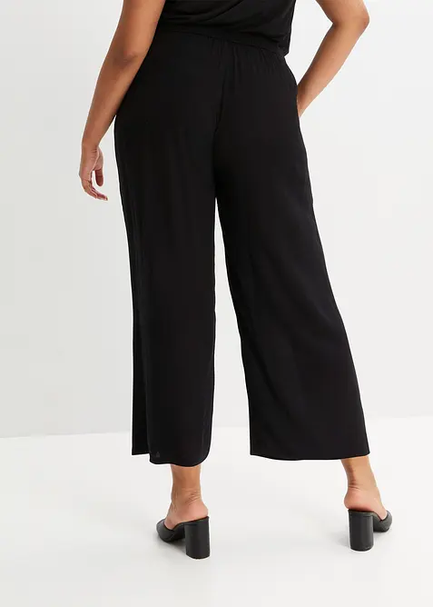 Pantalon en viscose, taille &eacute;lastiqu&eacute;e, bonprix