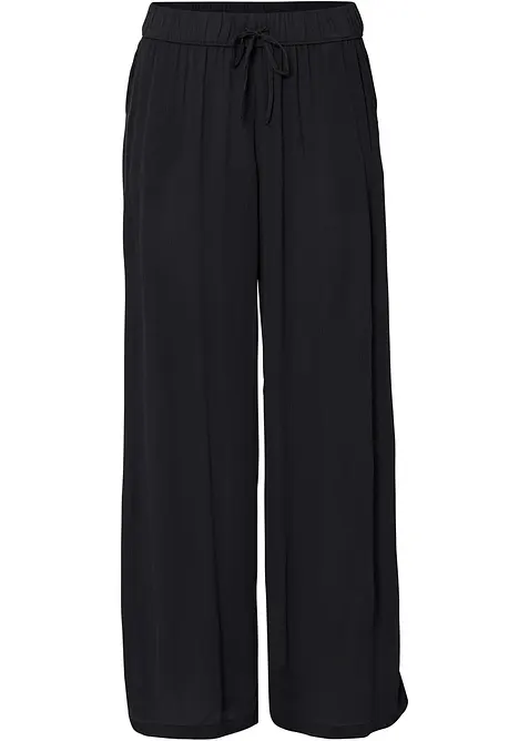 Pantalon en viscose, taille &eacute;lastiqu&eacute;e, bonprix