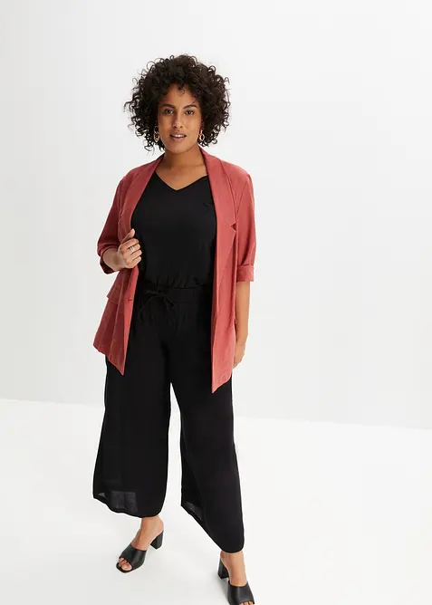 Pantalon en viscose, taille &eacute;lastiqu&eacute;e, bonprix