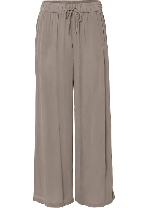 Pantalon en viscose, taille &eacute;lastiqu&eacute;e, bonprix