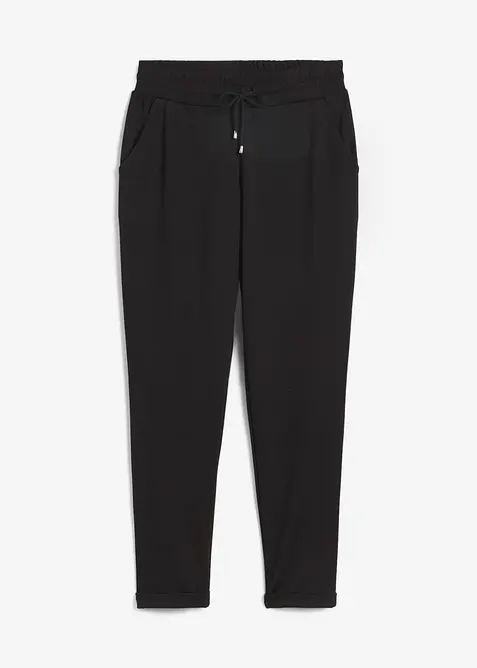 Pantalon jogger en viscose m&eacute;lang&eacute;e, bonprix