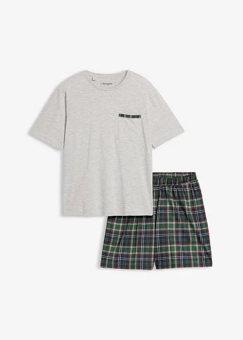 Pyjashort avec T-shirt &agrave; poche poitrine, bonprix