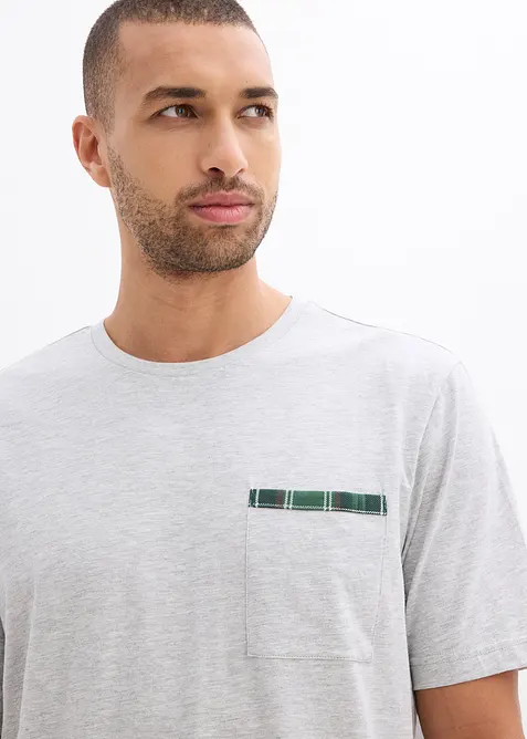 Pyjashort avec T-shirt &agrave; poche poitrine, bonprix