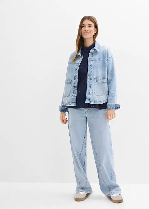 Chemisier &agrave; dentelle en viscose m&eacute;lang&eacute;e, bonprix