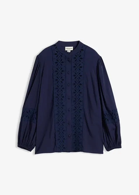 Chemisier &agrave; dentelle en viscose m&eacute;lang&eacute;e, bonprix