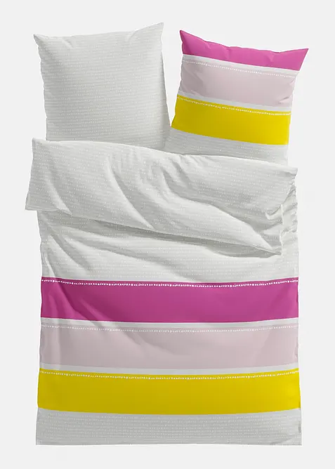 Parure de lit en coton m&eacute;lang&eacute;, bonprix