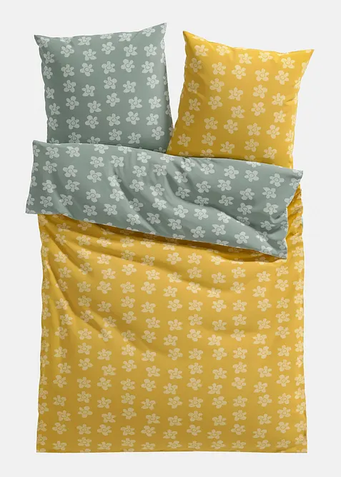 Parure de lit r&eacute;versible en coton m&eacute;lang&eacute;, bonprix