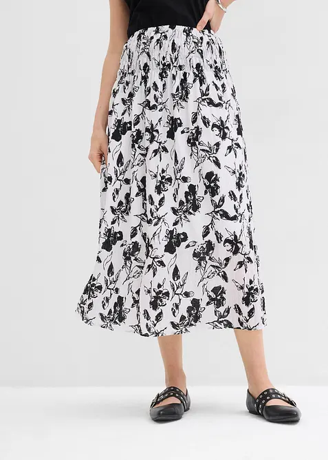 Jupe midi en viscose douce, bonprix