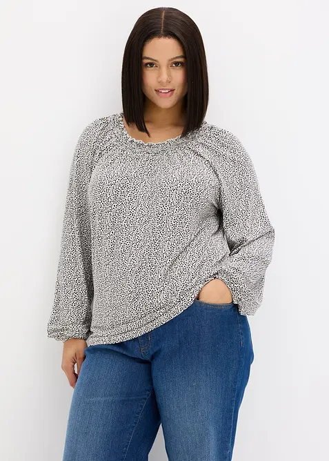 T-shirt manches longues en viscose extensible, bonprix