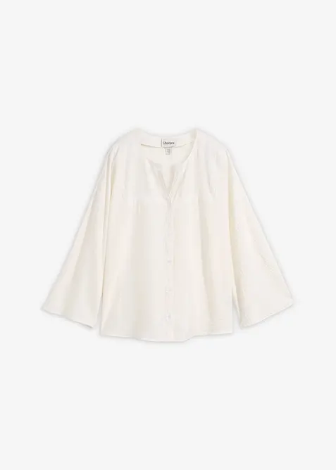 Chemisier en coton &agrave; manches larges, bonprix