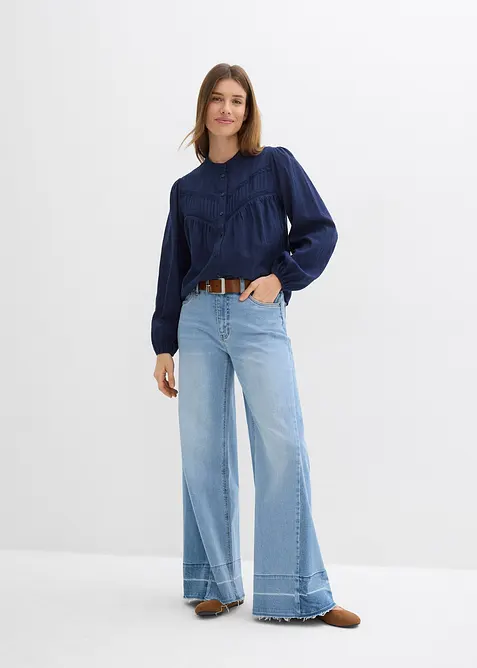 Chemisier brod&eacute; en coton, bonprix