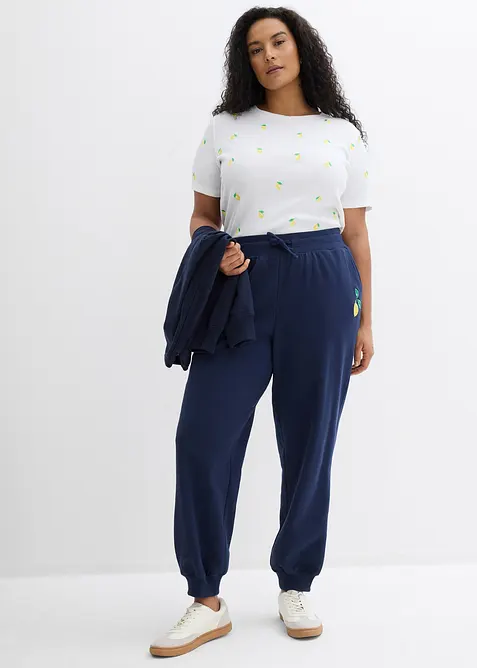 Pantalon sweat 100% coton, bonprix