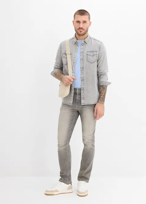 Chemise en jean 100% coton, bonprix