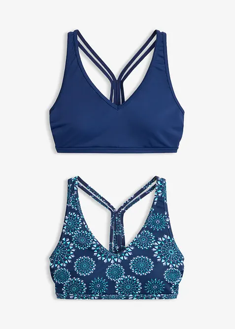 Lot de 2 hauts de maillots brassi&egrave;re dos nageur, bonprix