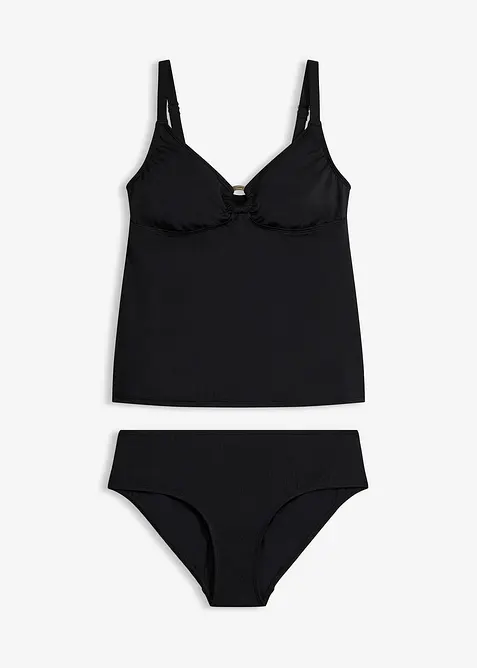 Tankini avec d&eacute;tail anneau (ens. 2 pces), bonprix
