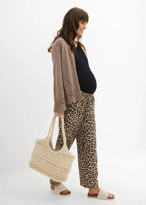 Pantalon de grossesse 2en1 en gaze de coton, bonprix