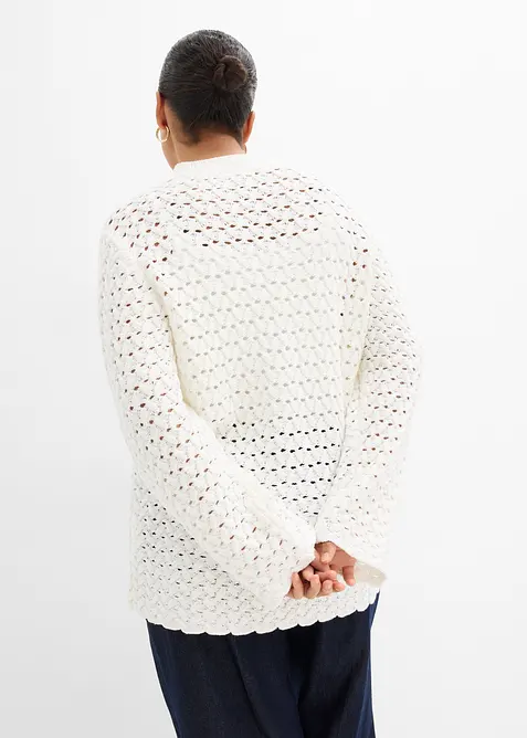 Pull en maille ajour&eacute;e, bonprix