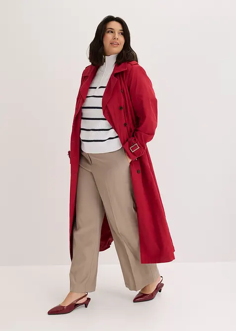 Pantalon large et l&eacute;ger &agrave; pinces, bonprix