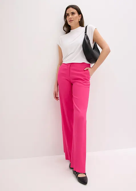 Pantalon large et l&eacute;ger &agrave; pinces, bonprix