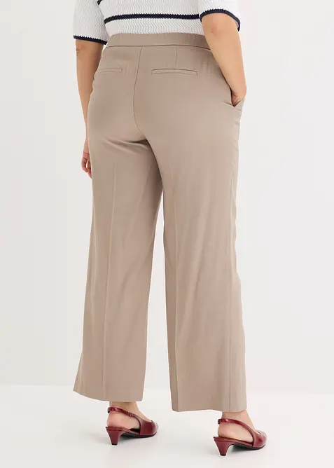 Pantalon large et l&eacute;ger &agrave; pinces, bonprix