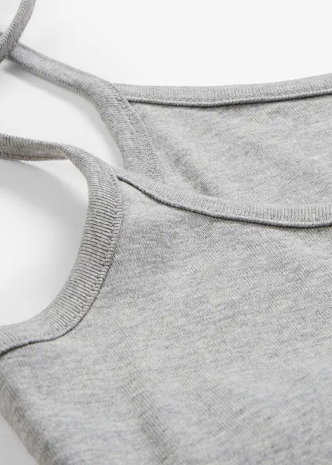 Lot de 3 tops &agrave; bretelles spaghetti 100% coton, bonprix