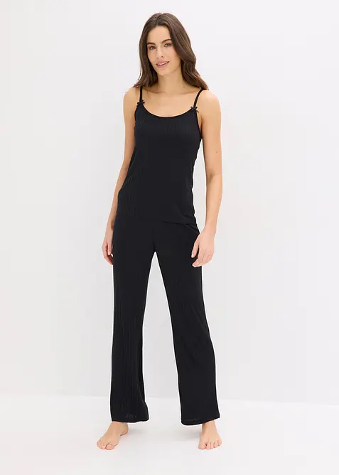 Pyjama doux en jersey pointelle, bonprix