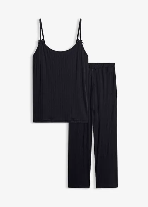 Pyjama doux en jersey pointelle, bonprix