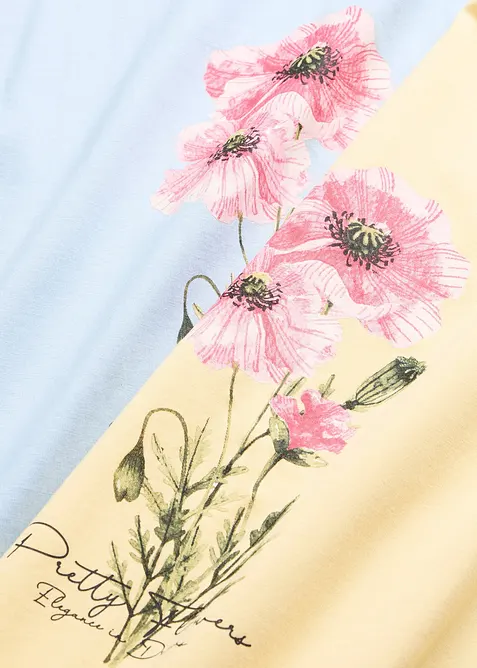 Lot de 2 chemises de nuit courtes 100% coton, bonprix