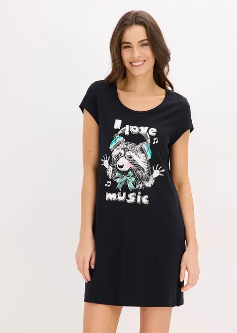 Chemise de nuit courte 100% coton, bonprix