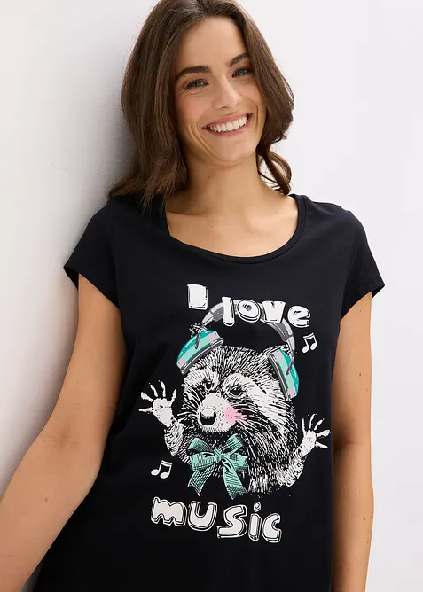 Chemise de nuit courte 100% coton, bonprix