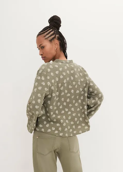 Blouse l&eacute;g&egrave;re et oversize en gaze de coton, bonprix