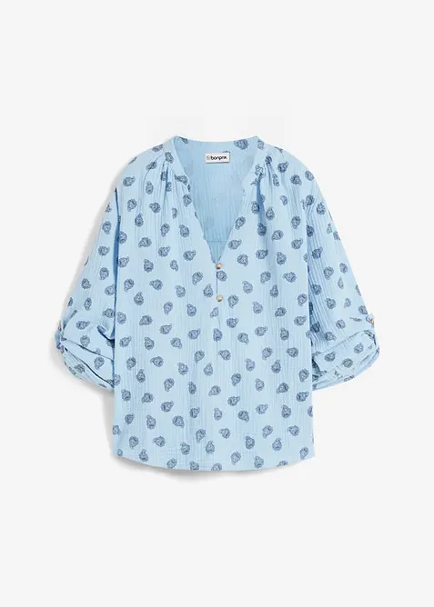 Blouse l&eacute;g&egrave;re et oversize en gaze de coton, bonprix