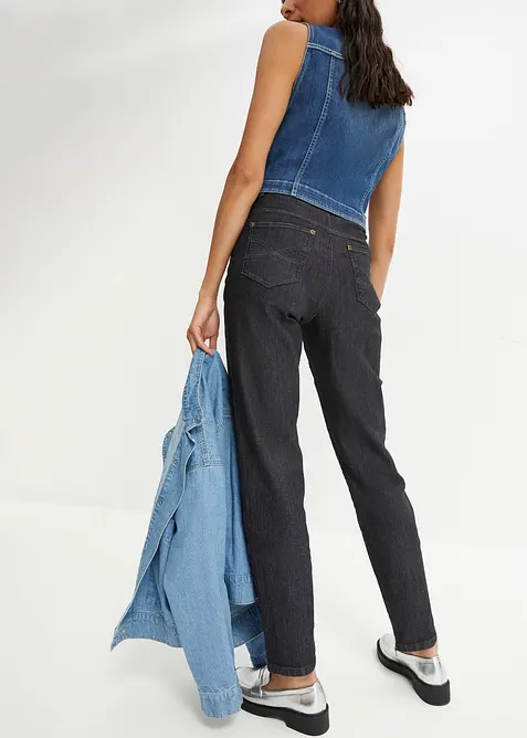 Jean mom taille haute, extensible, bonprix