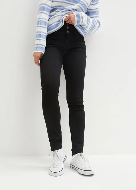 Jean skinny taille haute, chaud et sculptant, bonprix