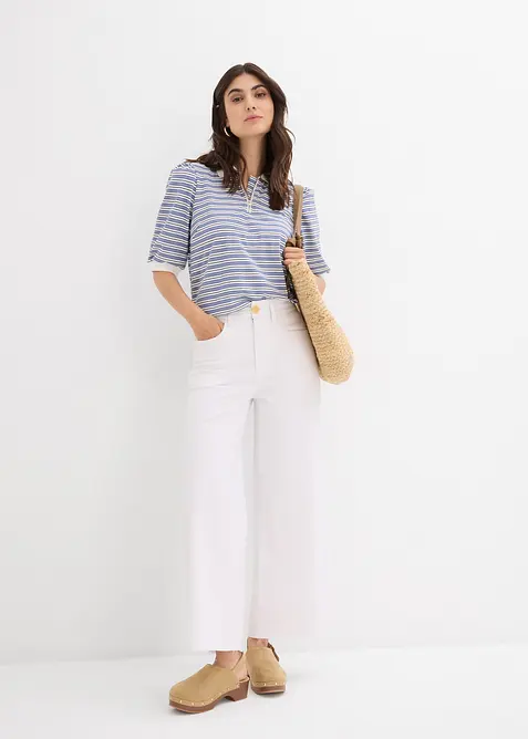 Jean large, taille haute, raccourci, bonprix