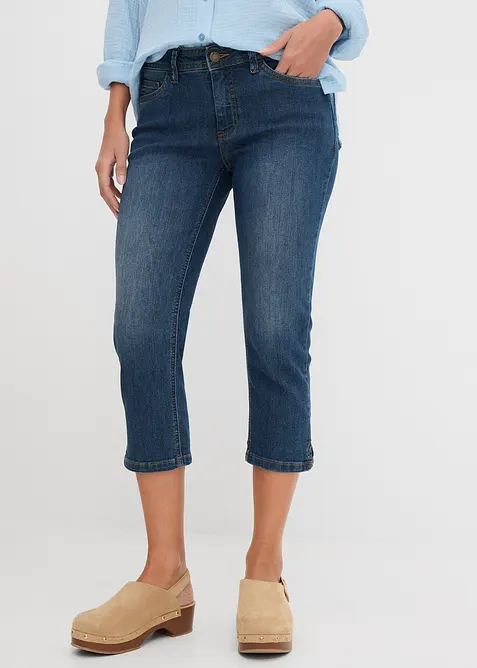 Jean slim taille mi-haute, raccourci, bonprix