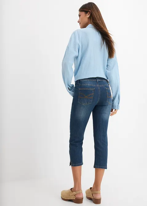 Jean slim taille mi-haute, raccourci, bonprix