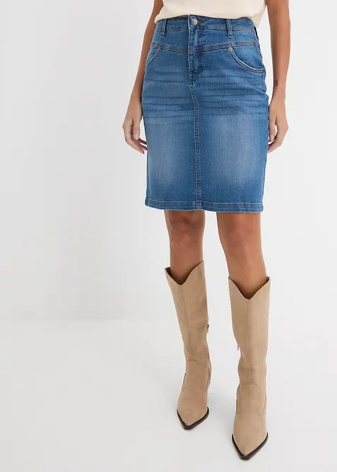 Jupe en jean extensible, bonprix