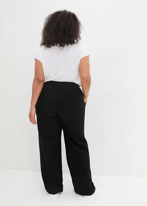 Pantalon palazzo l&eacute;ger en lin et viscose, bonprix