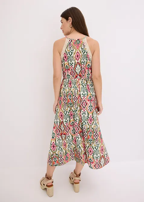 Robe midi &agrave; dentelle, bonprix