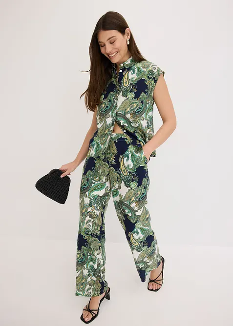 Chemisier imprim&eacute; en viscose fluide, bonprix